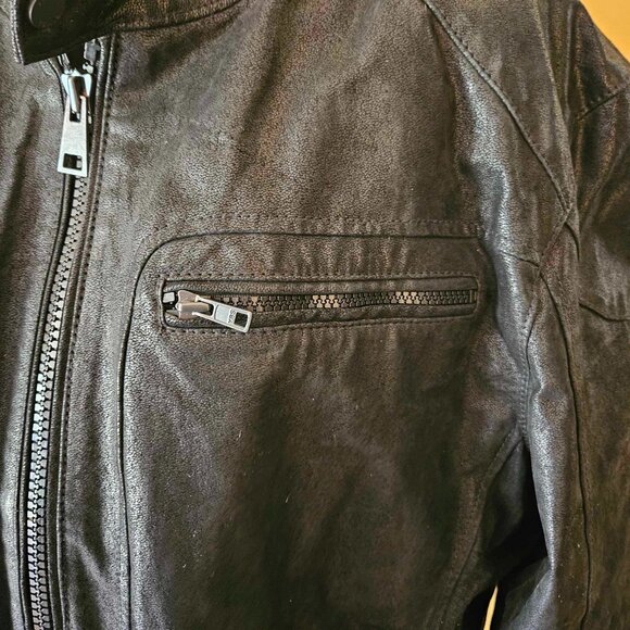 DO NOT DELETE!!!!!   Black Rivet 100% GENUINE LEATHER jacket in black  XXL - Picture 5 of 15